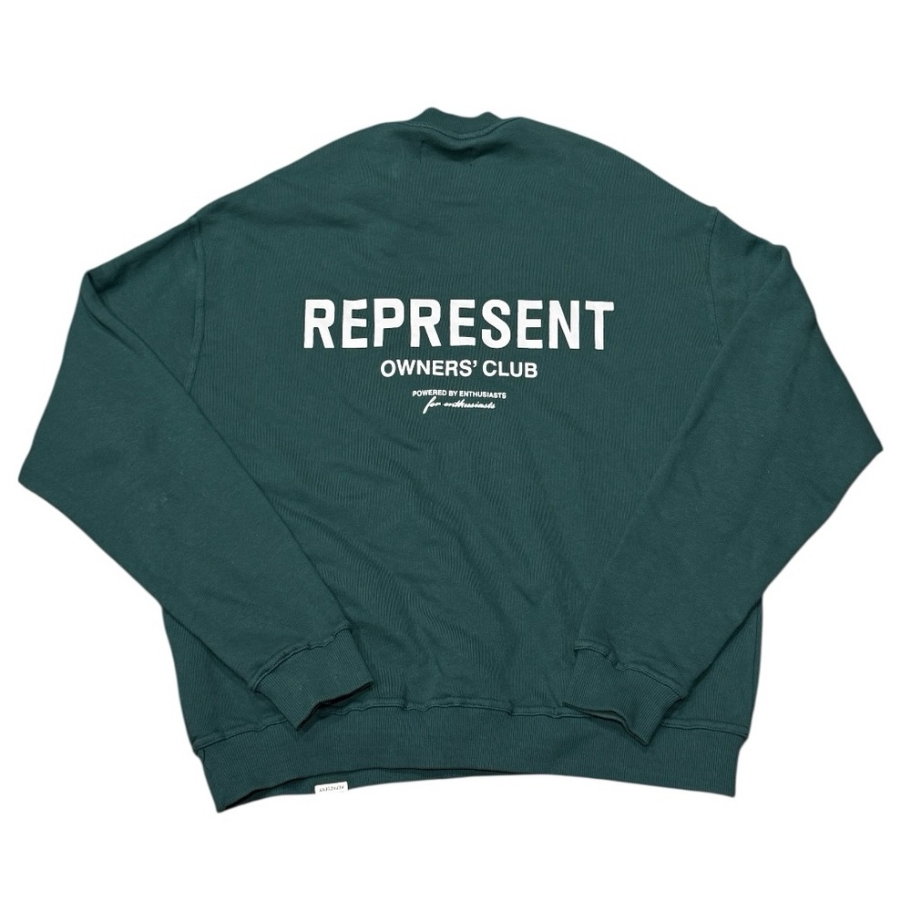 Represent Owner’s Club Crewneck Green Sweatshirt Men’s Sz M